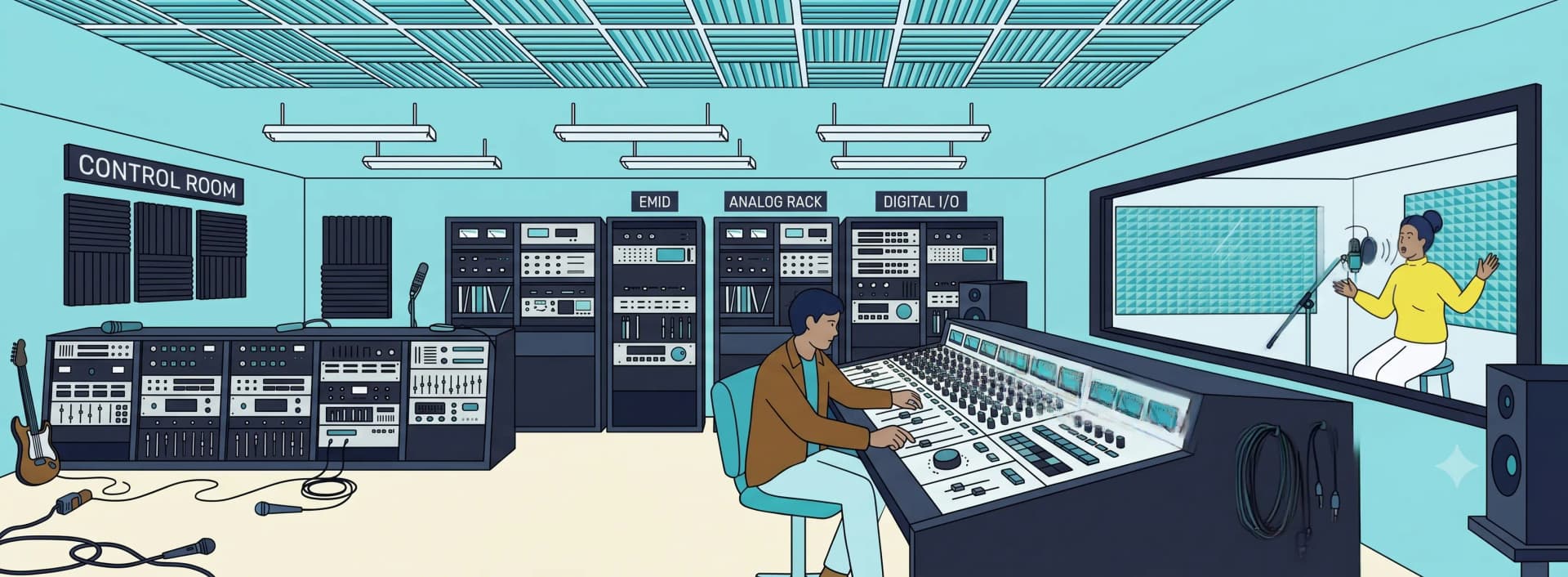 Recording studio control room